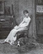 Thomas Eakins Portrait Einer Dame mit Setter china oil painting reproduction